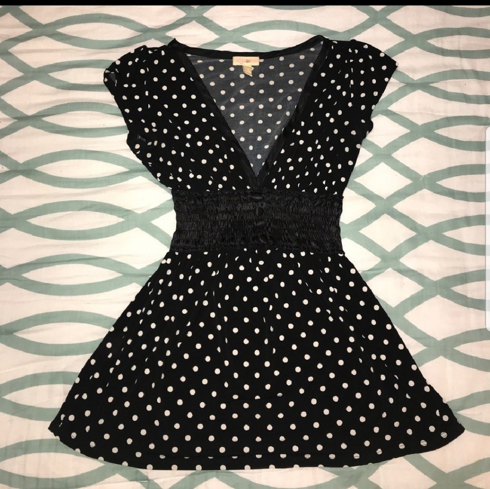 Black and White Polka Dot Blouse